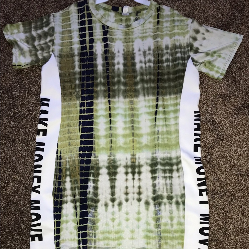 Olive Tye Dye Dress/Tunic - Picture 4 of 8